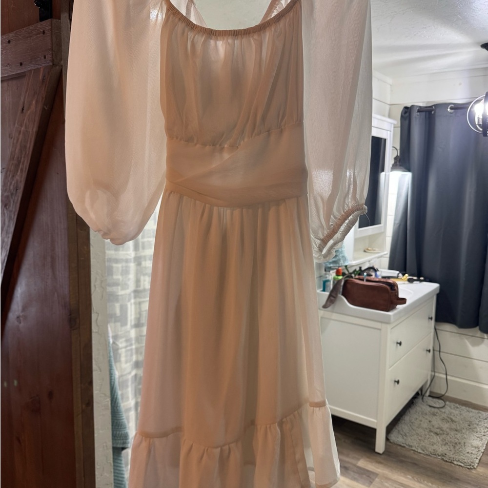 Elegant White Chiffon Dress